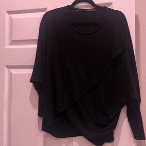 Nally & Millie Black Asymmetrical Top